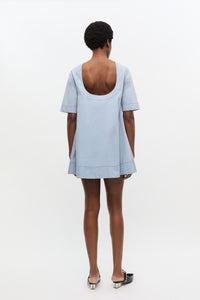 Robe courte trapèze en denim - Soft Chambray