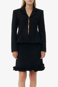 Blazer ajusté en crêpe - Black