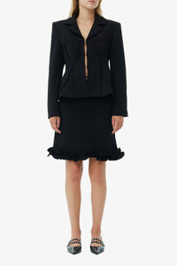 Blazer ajusté en crêpe - Black