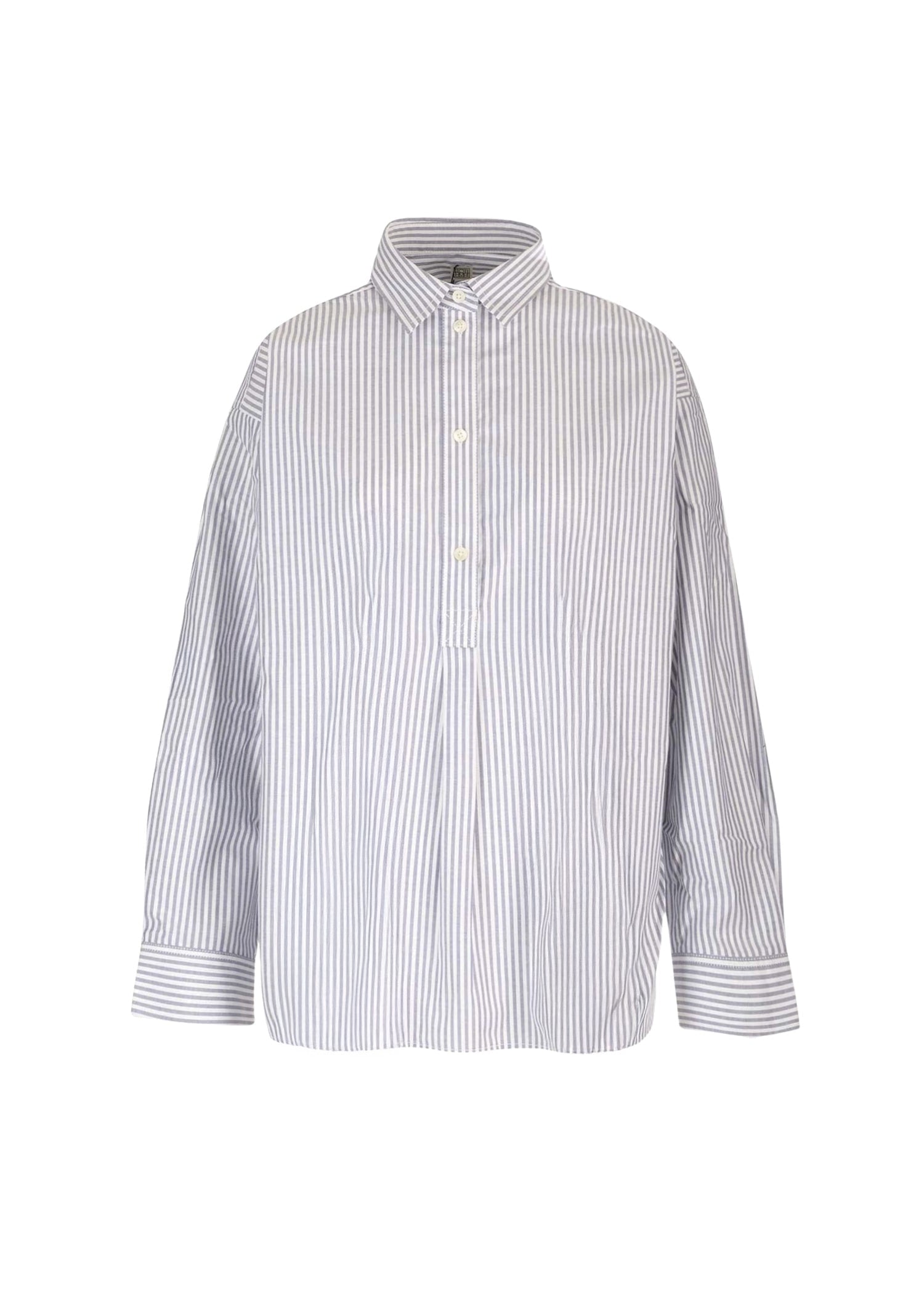 Chemise rayée à demi-patte - Blue & White