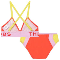 Maillot de bain 2 pièces color-block - Bright Orange