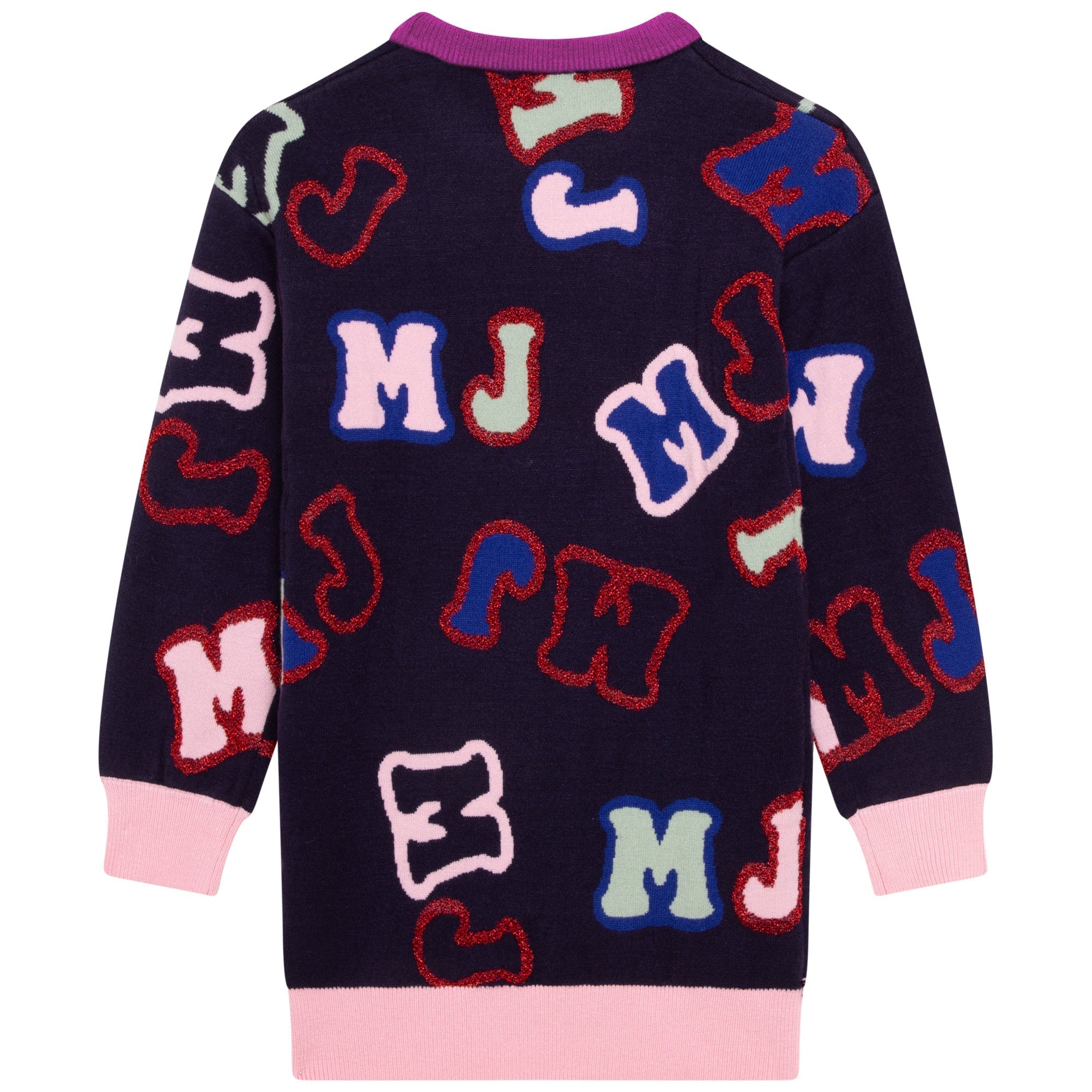 Robe tricot en jacquard lettres MJ - Dark blue