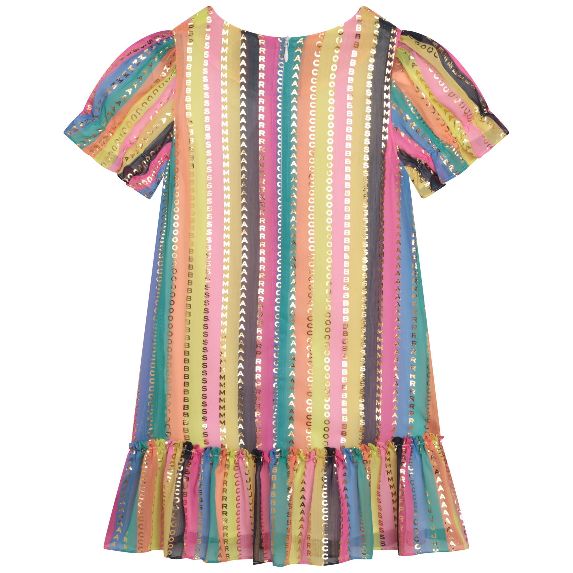 Robe en voile imprimé rayures - Multico