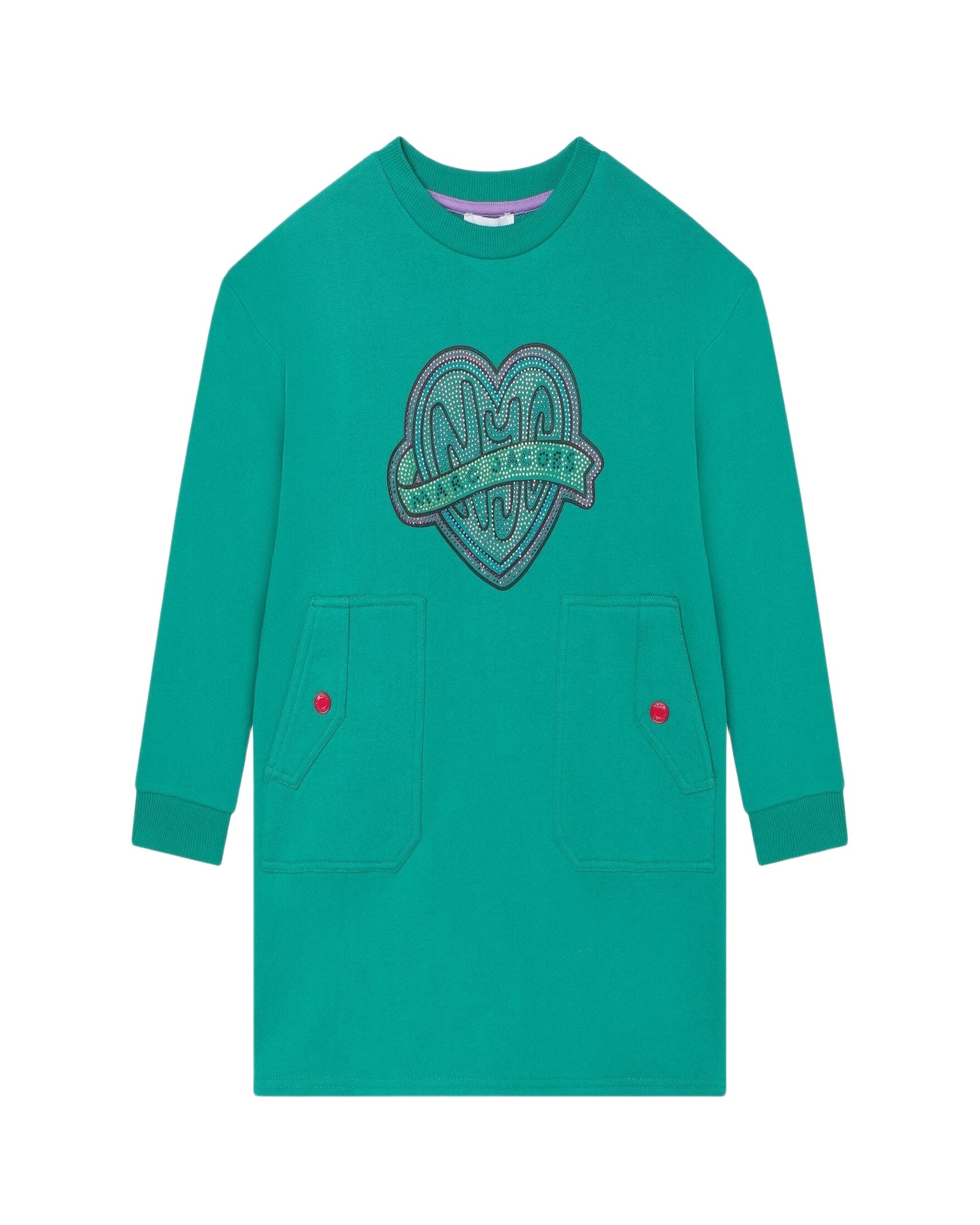 Robe avec illustration en coton - Vert