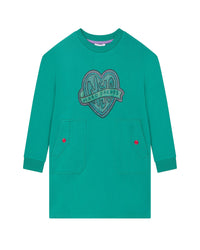 Robe avec logo en coton - Vert