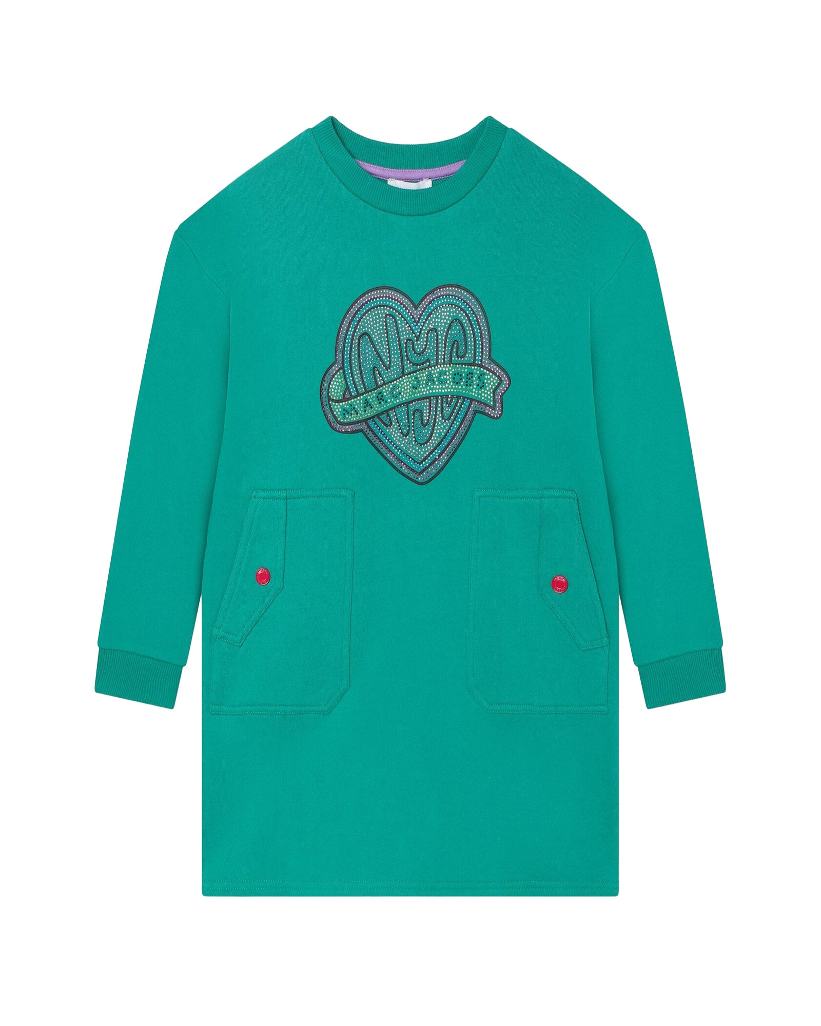 Robe avec logo en coton - Vert