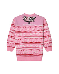 Robe jacquard en tricot - Rose Candy