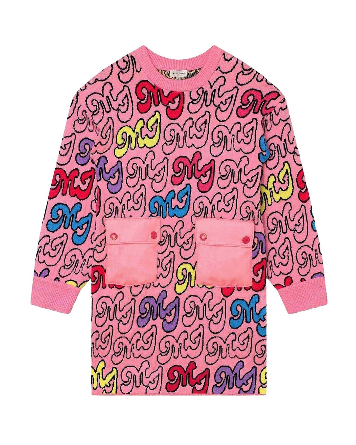 Robe jacquard en tricot - Rose Candy