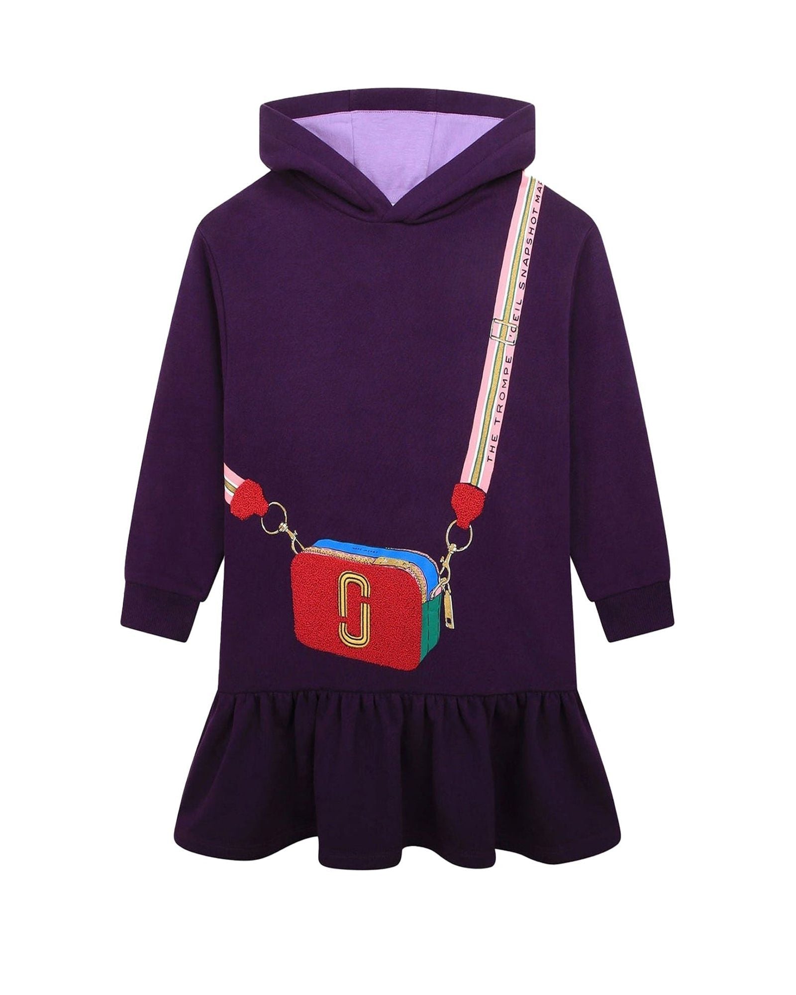 Robe à capuche en coton - Violette