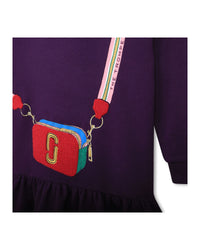 Robe à capuche en coton - Violette