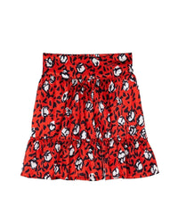 Jupe en satin imprimé all-over Abstract - New red