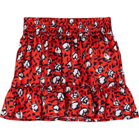 Jupe en satin imprimé all-over Abstract - New red