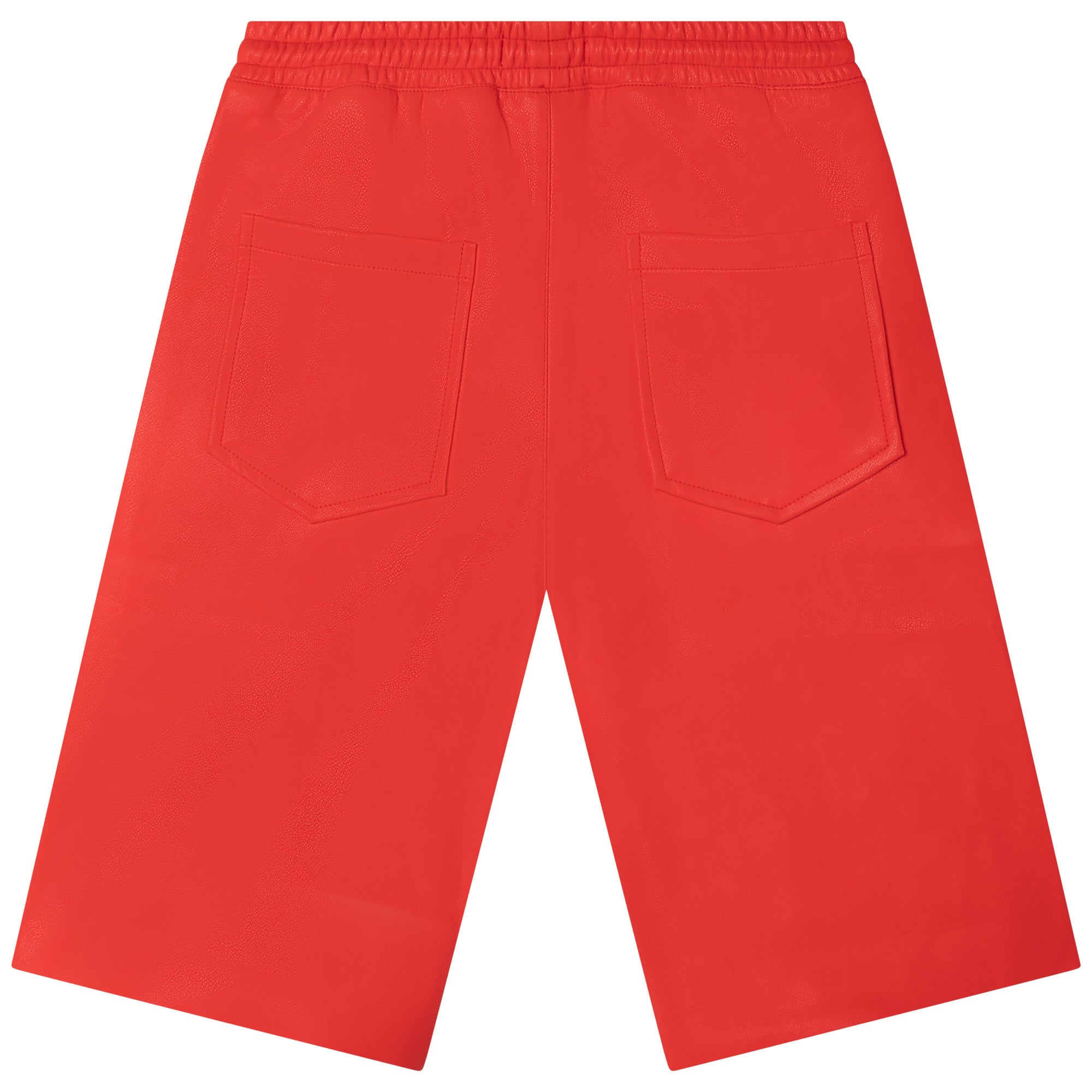 Jupe culotte en effet cuir - Bright orange
