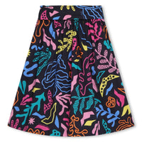 Jupe imprimée "Algues" multicolores - Dark Blue