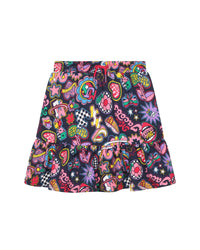 Jupe imprimée en molleton - Multicolor