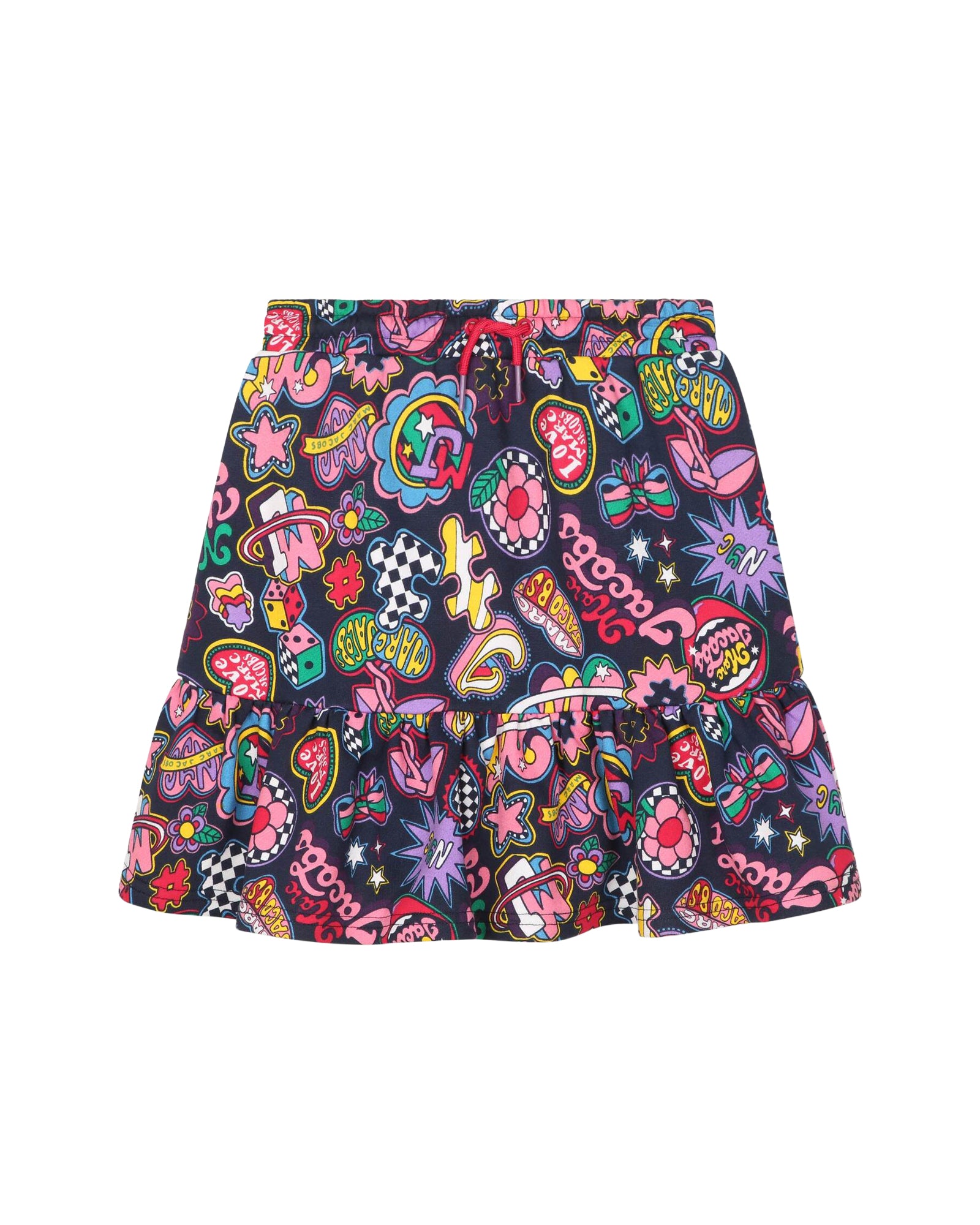 Jupe imprimée en molleton - Multicolor