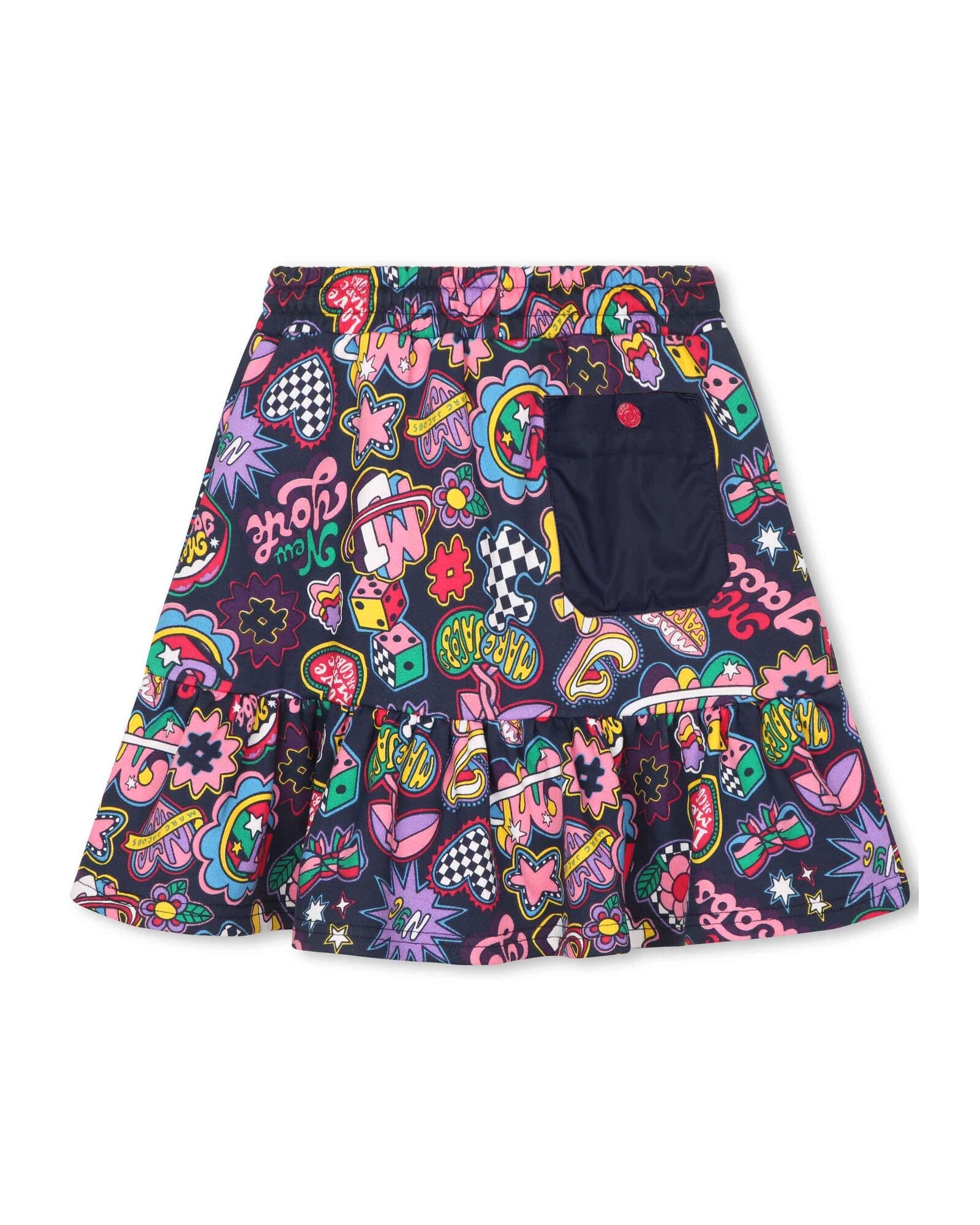 Jupe imprimée en molleton - Multicolor
