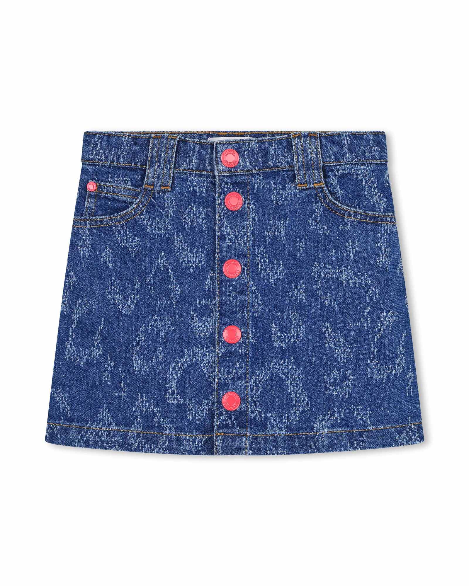 Skirt with denim logo - Denim Blue