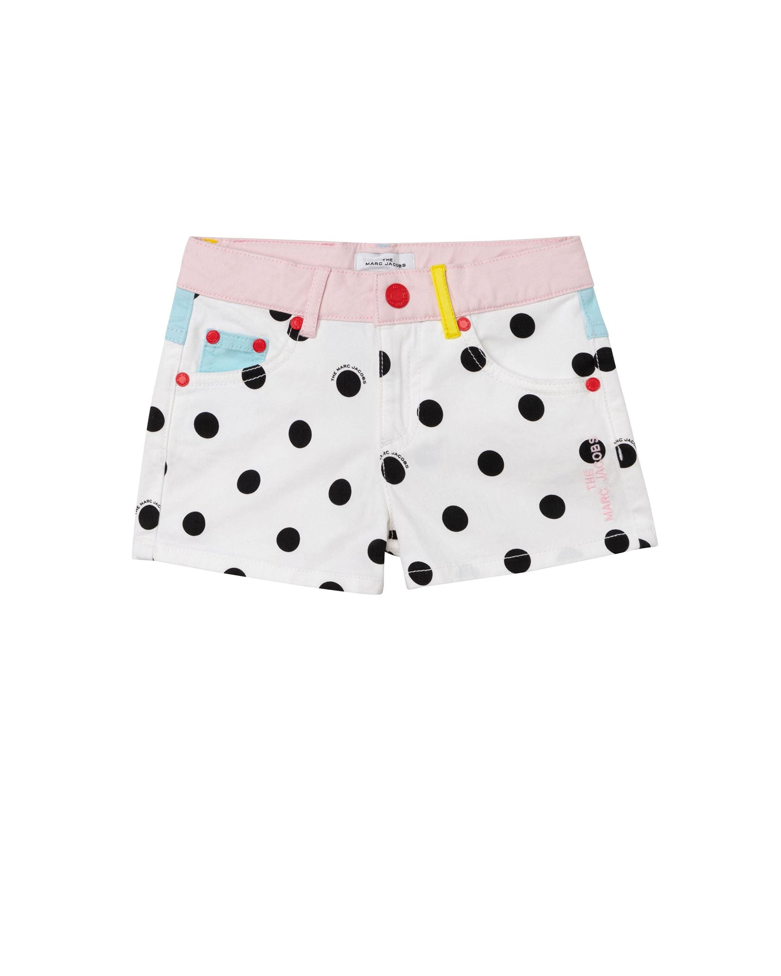 Short en twill ceinturé - Blanc Noir