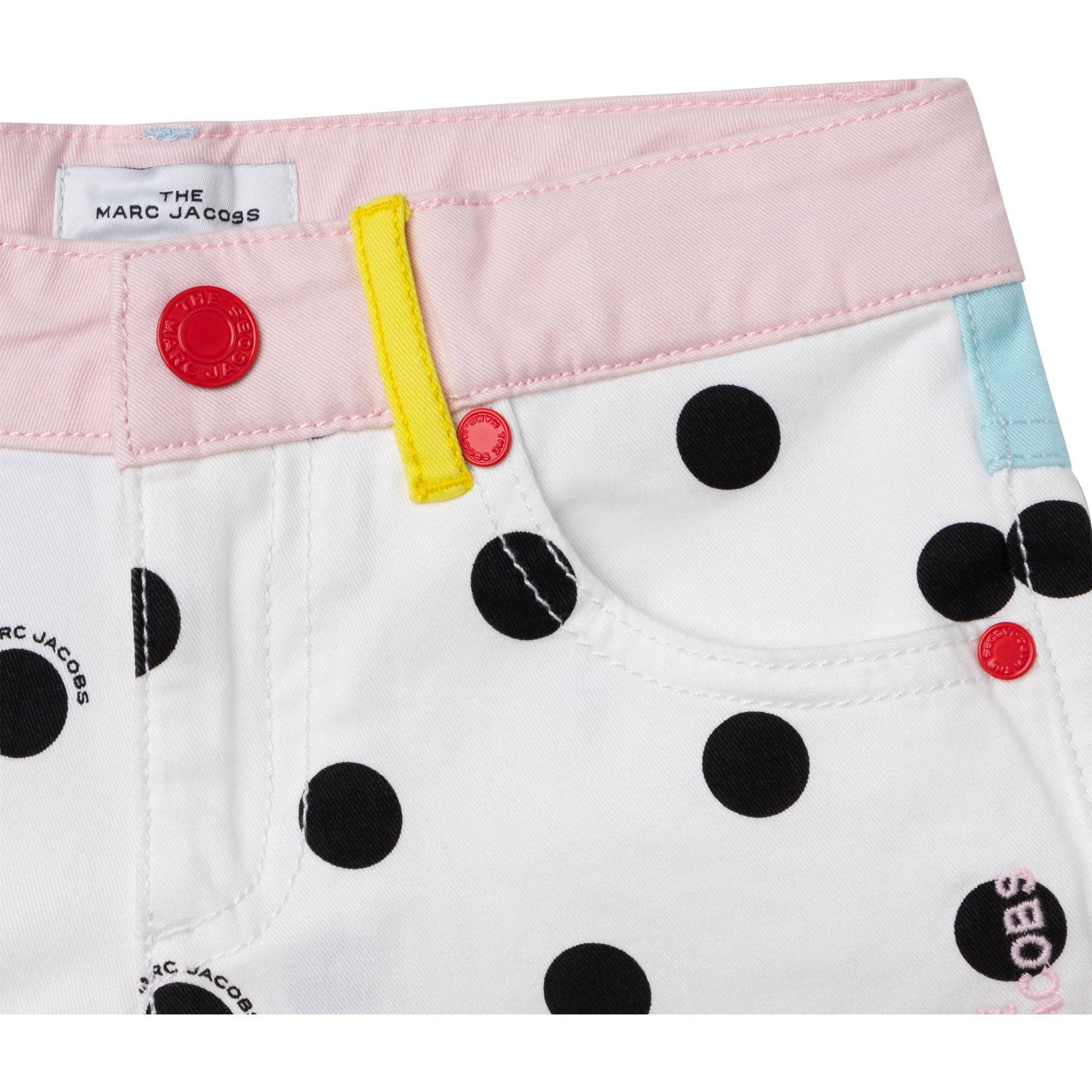 Short en twill ceinturé - Blanc Noir
