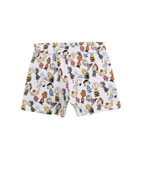 Short à taille élastiquée - Blanc
