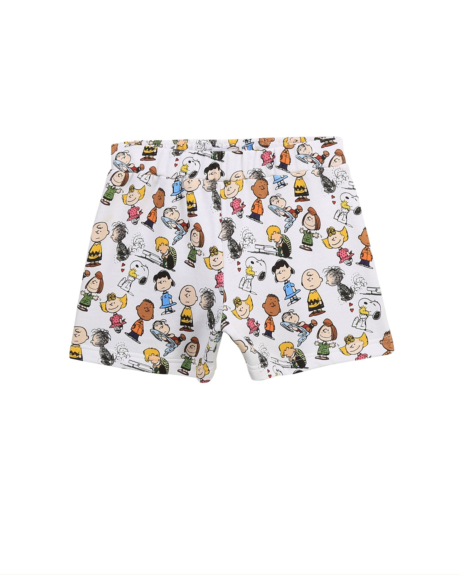 Short à taille élastiquée - Blanc