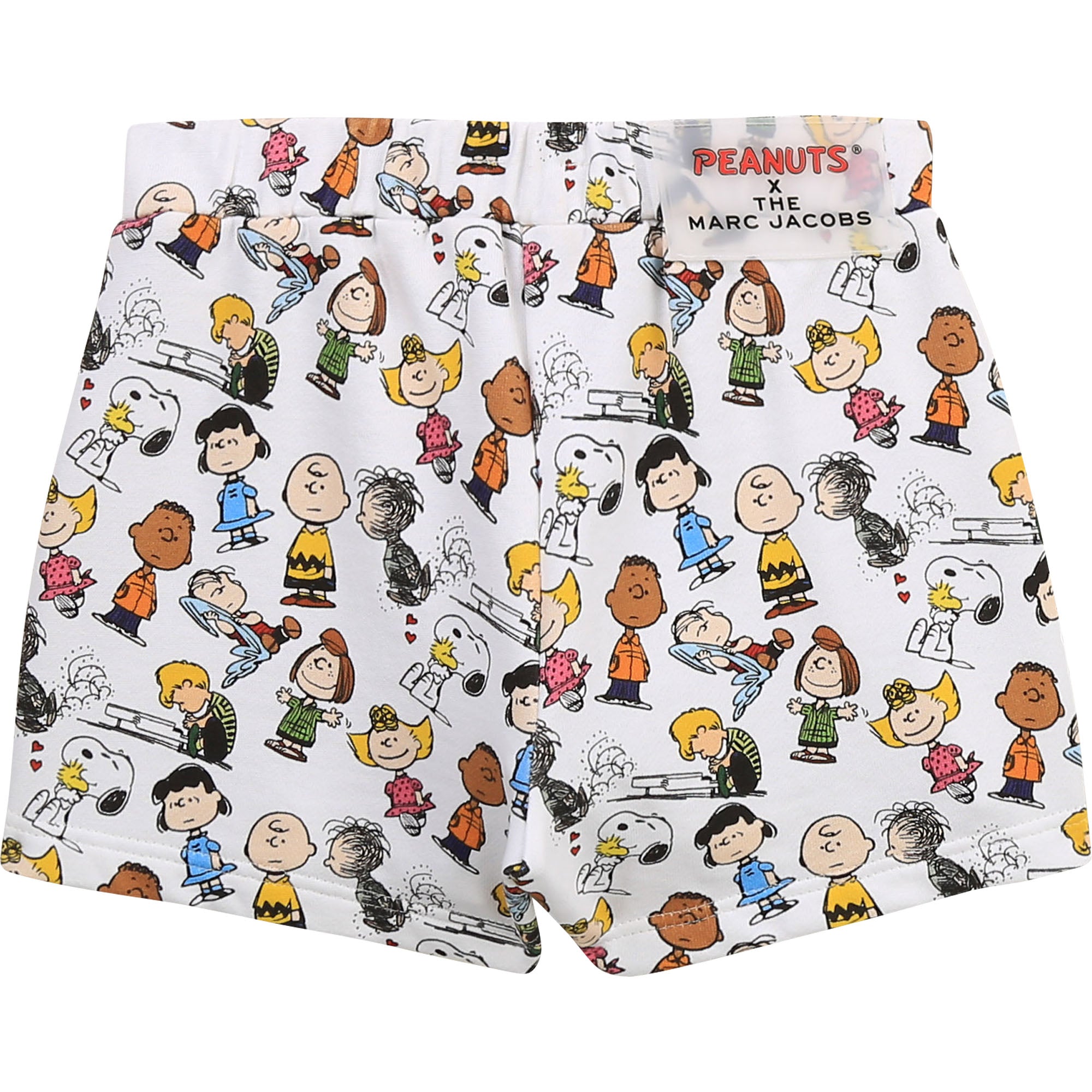Short à taille élastiquée - Blanc