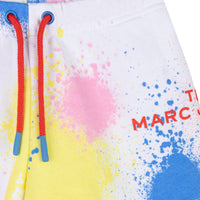Short à taille élastiquée - Blanc
