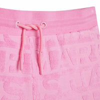 Short en éponge jacquard "rayures" siglées - Rose Candy