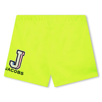 Short avec broderie - Jaune Fluo