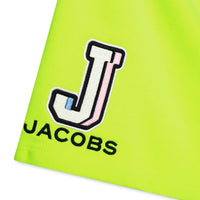 Short avec broderie - Jaune Fluo