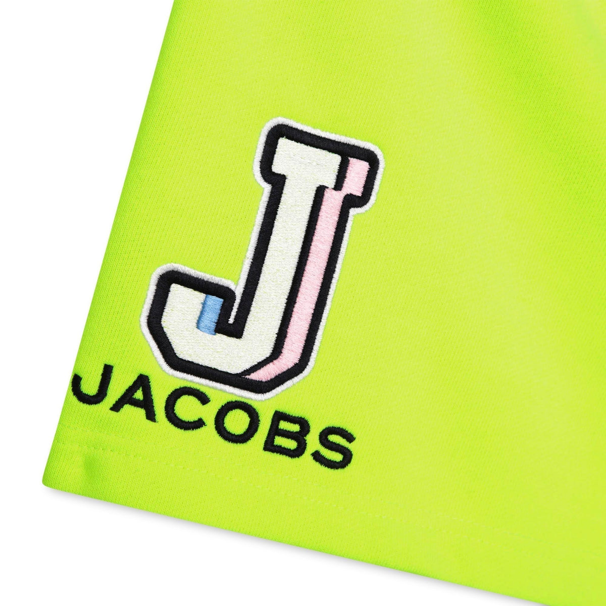 Short avec broderie - Jaune Fluo