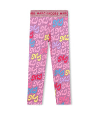 Pantalon legging en imprimé MJ - Rose candy