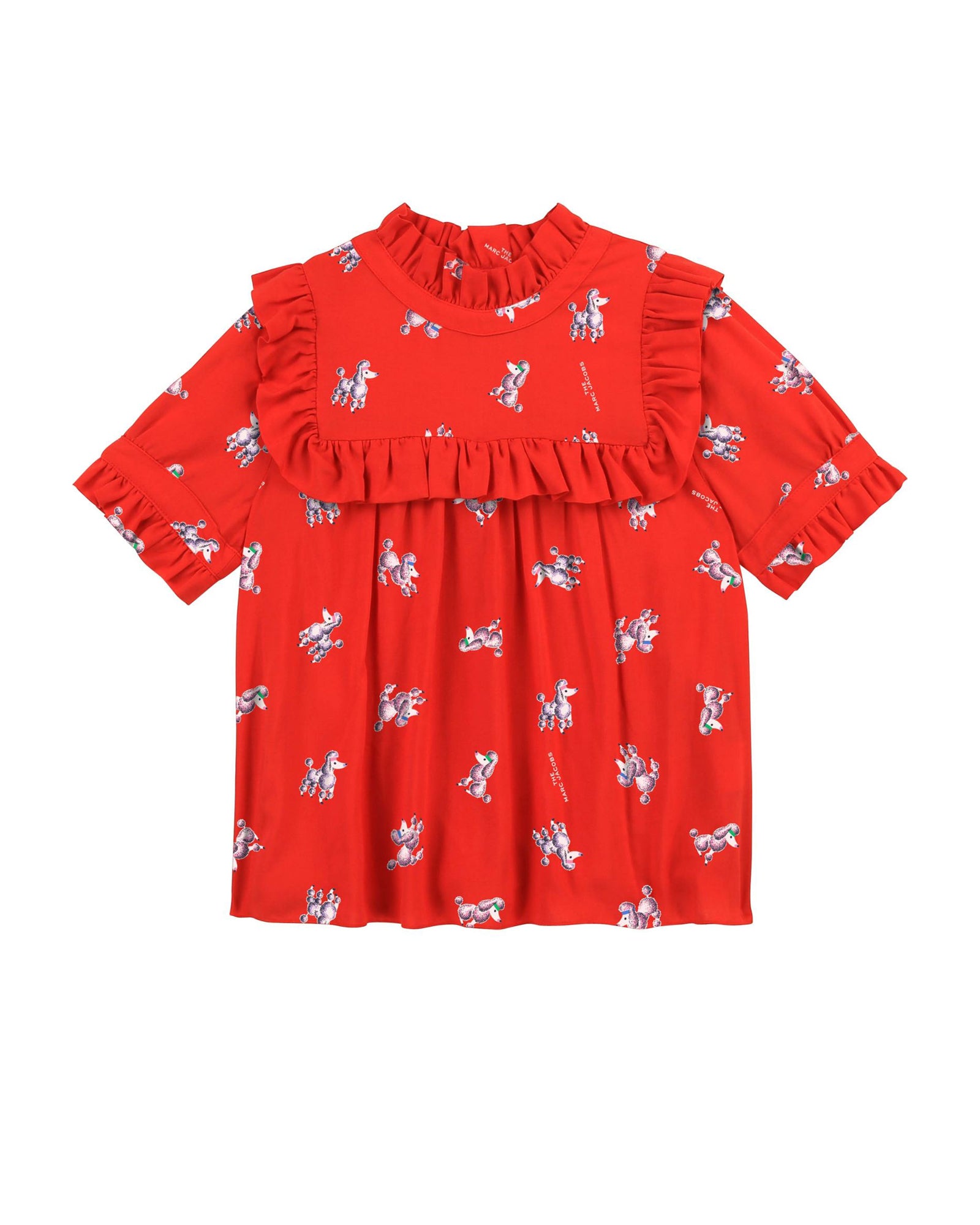 Blouse imprimée all over caniche - Rouge Vif