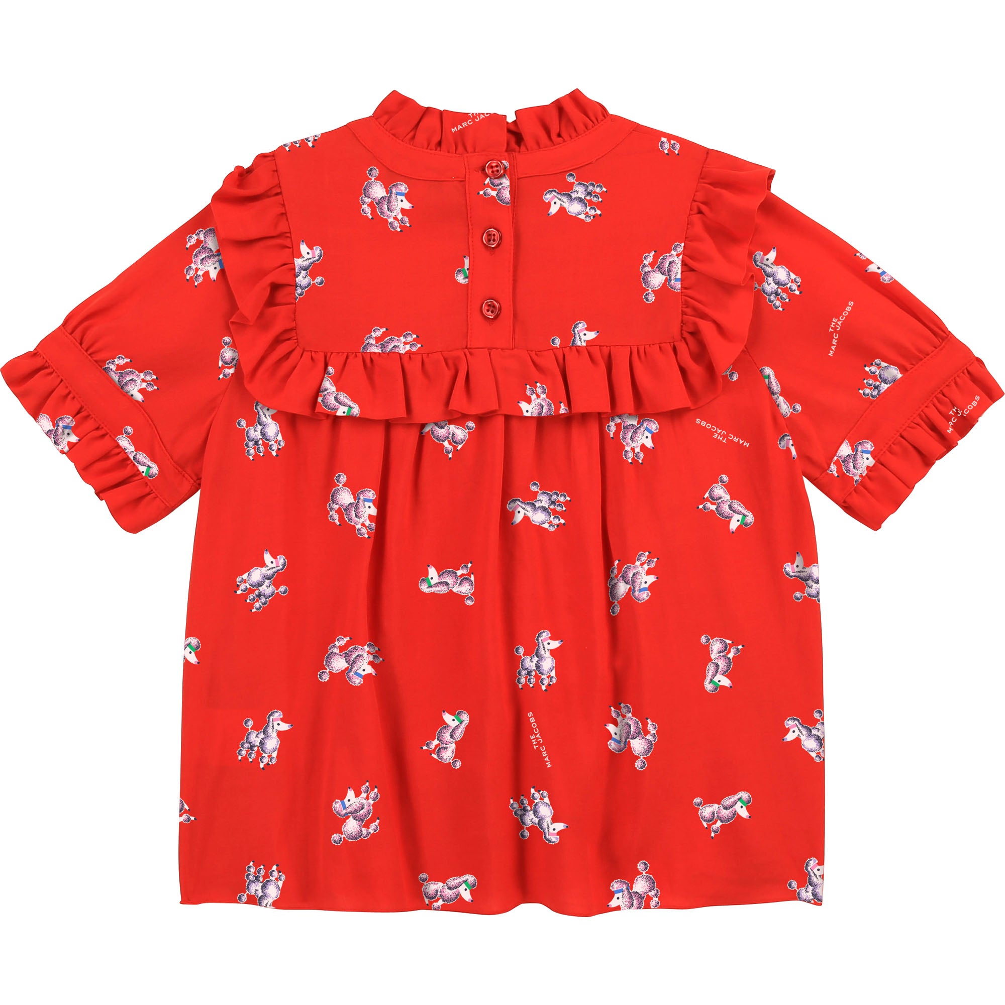 Blouse imprimée all over caniche - Rouge Vif