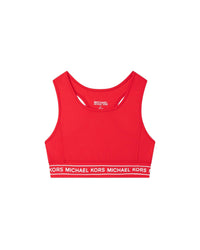Brassière de sport pailleté - Rouge Bandan