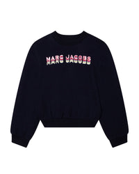 Sweatshirt crop en coton - Dark blue