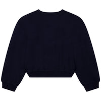 Sweatshirt crop en coton - Dark blue