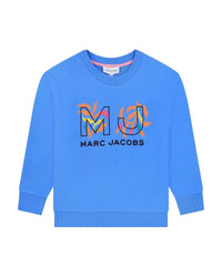 Sweatshirt MJ en coton girl - Bleuet