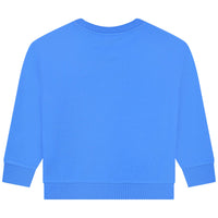 Sweatshirt MJ en coton girl - Bleuet