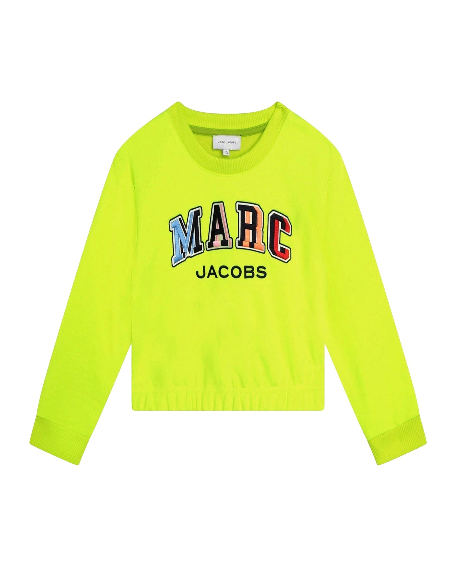 Sweatshirt court en molleton - Jaune Fluo