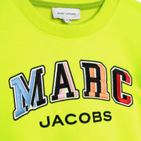 Sweatshirt court en molleton - Jaune fluo