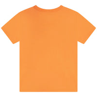 Short-sleeved T-shirt with highlighted logo - Mandarine