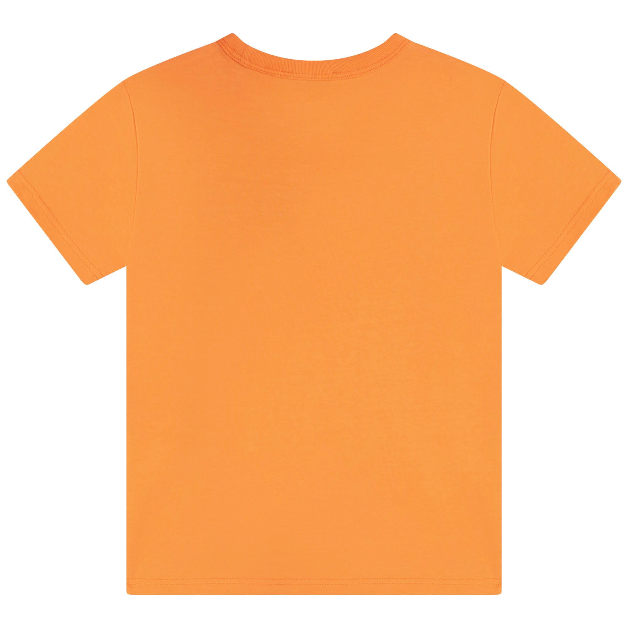 Short-sleeved T-shirt with highlighted logo - Mandarine