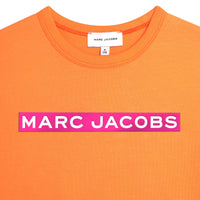 Short-sleeved T-shirt with highlighted logo - Mandarine