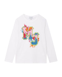 T-shirt à manches longues en coton - Blanc