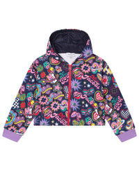 Cardigan à capuche en coton - Multicolor