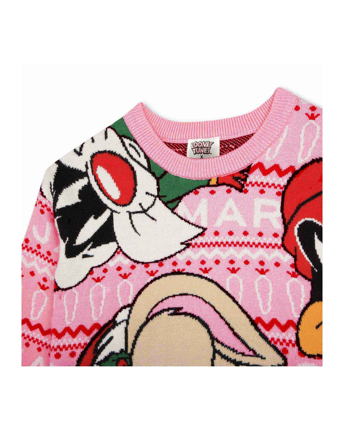 Pull de Noël avec jacquard - Rose Candy