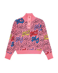 Pull en jacquard - Rose Candy