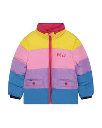 Short padded jacket with stand-up collar - Multicolor